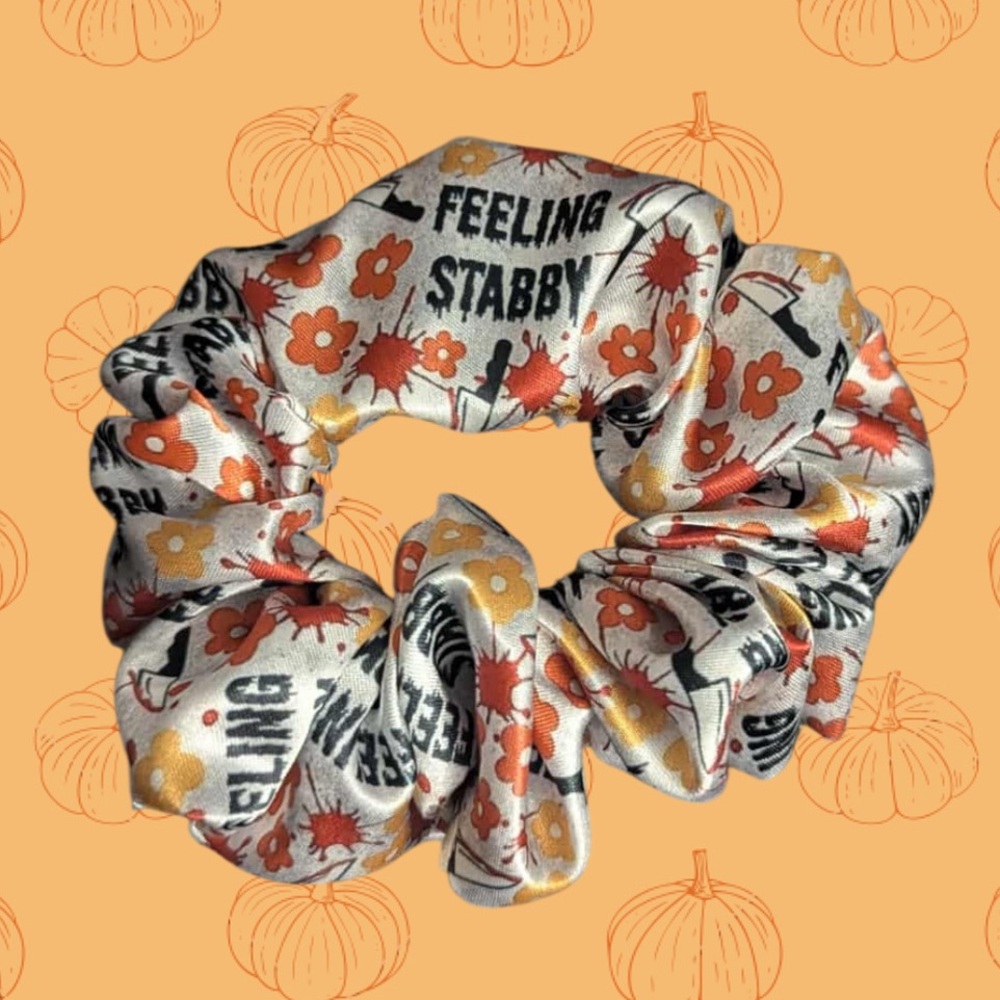 feeling stabby scrunchie